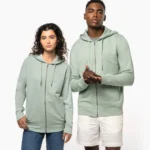 Ecologisch uniseks sweatvest met capuchon