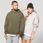 Oversized fleece sweater met capuchon