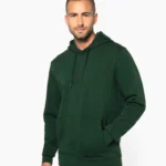 Ecologische herensweater met capuchon