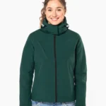 Dames softshell jas met afneembare capuchon