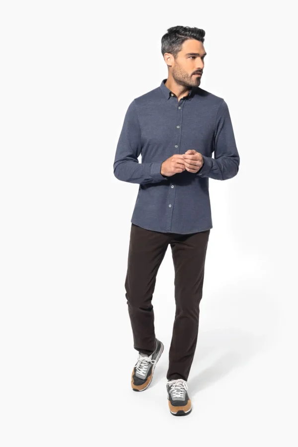 Jacquard overhemd lange mouwen