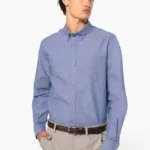 Heren Oxford overhemd lange mouwen