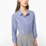 Dames Oxford blouse lange mouwen