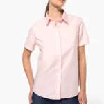 Dames Oxford blouse korte mouwen