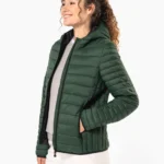 Ladies lightweight hooded padded jacket