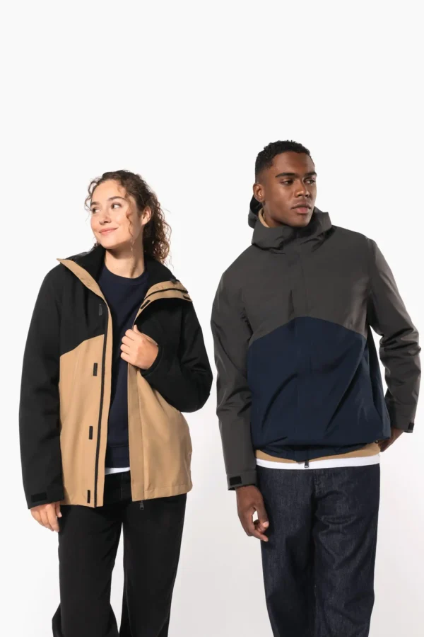 3-in-1 regenparka met capuchon in twee kleuren uniseks