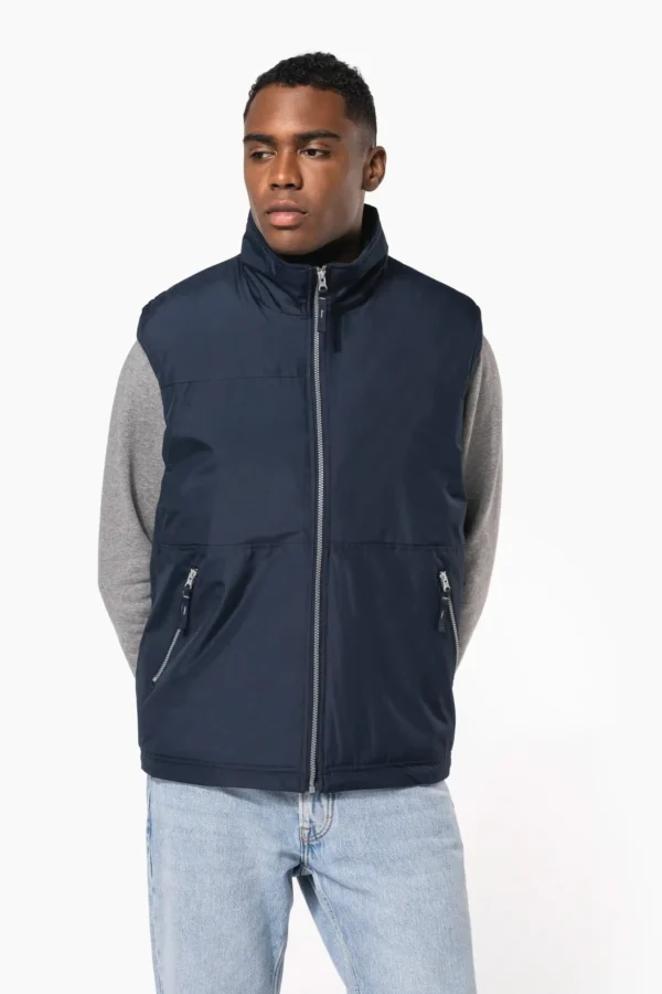 Met fleece gevoerde bodywarmer heren