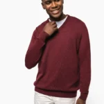 Heren pullover met v-hals