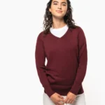 Dames pullover met v-hals