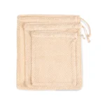 Tas van mesh met een koordje