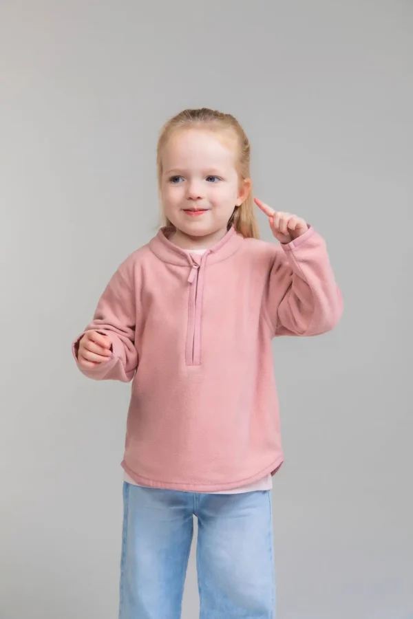 Kinderfleece met1/4 rits
