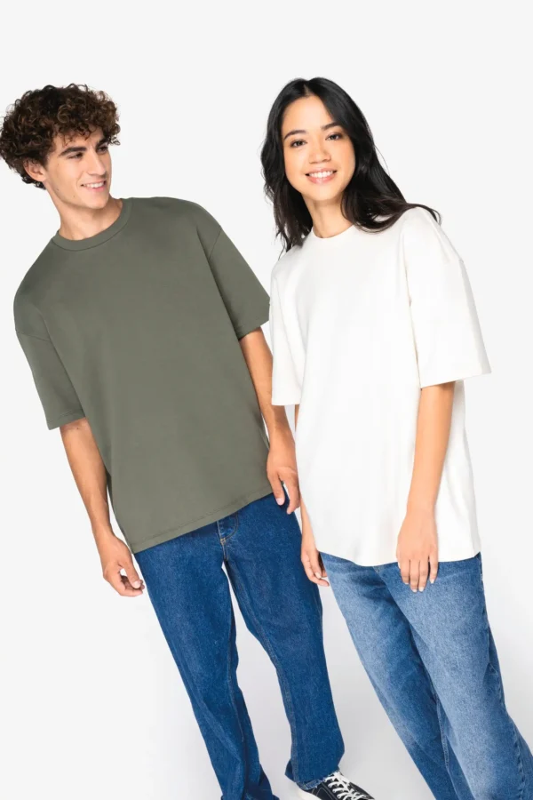 Ecologisch oversized uniseks T-shirt French Terry