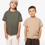Ecologisch kinder T-shirt met afhangende schouders
