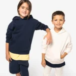 Ecologische oversized kindersweater met capuchon
