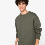 Ecologische oversized uniseks sweater met ronde hals