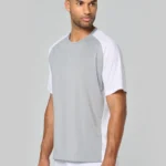Tweekleurig padel-T-shirt met raglanmouwen voor heren