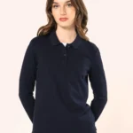 Supima® damespolo lange mouwen