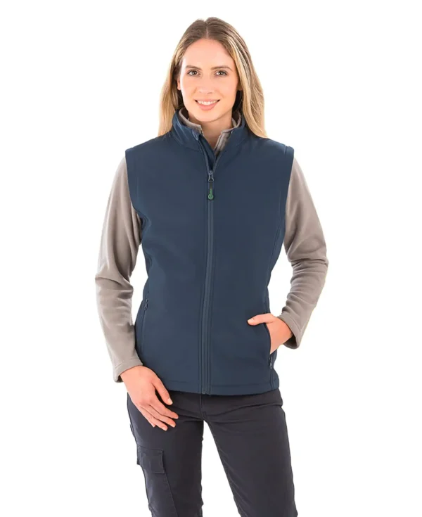 Gerecycleerde dames softshell-bodywarmer