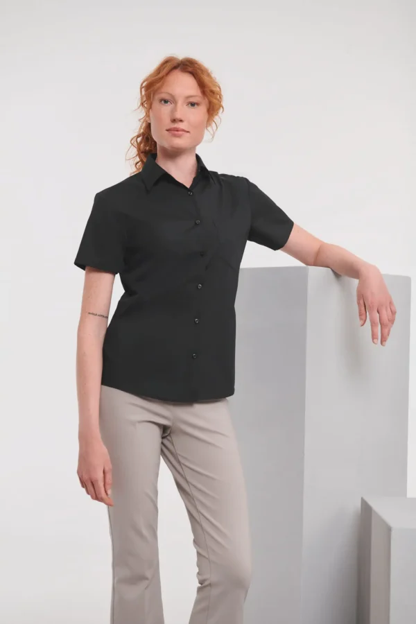 Ladies' Ss Polycotton Poplin Shirt