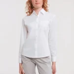 Ladies Ls Pure Cotton Easy Care Poplin Shirt