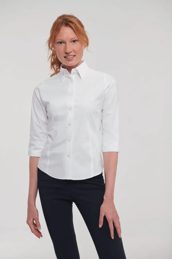 Ladies' 3/4 Sleeve Easy Care Fitted Shirt