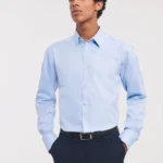 Men's Long Sleeve Herringbone Overhemd