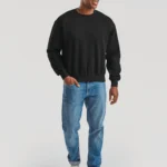Katoenen heren sweater met ronde hals