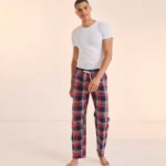 Men's tartan lounge broek