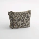 Canvas etui met luipaardprint