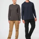 Ecologisch uniseks T-shirt met lange mouwen
