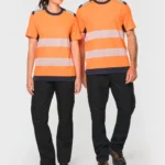 Gerecycled veiligheids-T-shirt ronde hals korte mouwen unisex