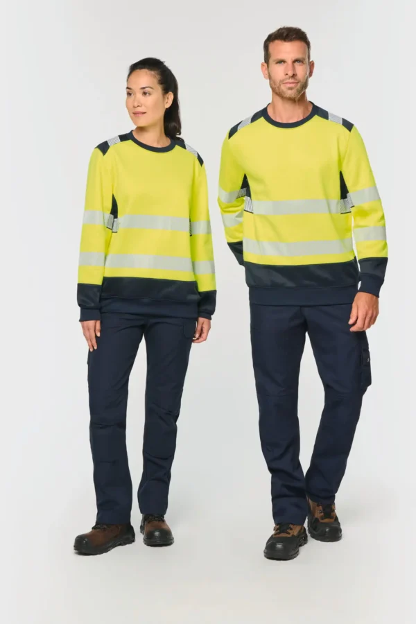 Gerecyclede veiligheidssweater ronde hals