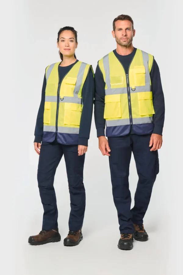 Gerecycled HI-VIS VEILIGHEIDSHESJE met rits