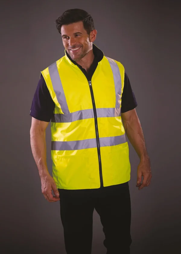 Omkeerbare fleece veiligheidsbodywarmer