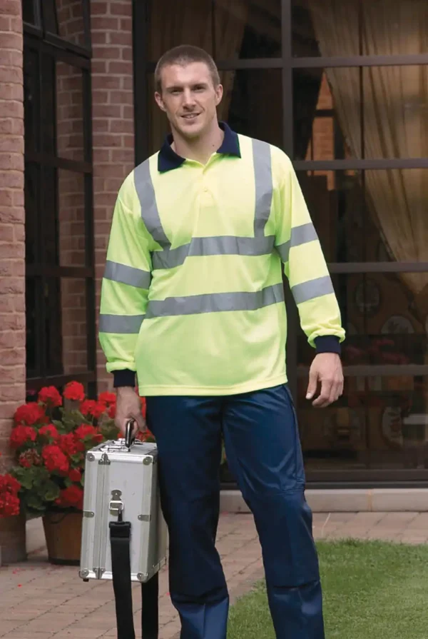 High Visibility polo lange mouwen