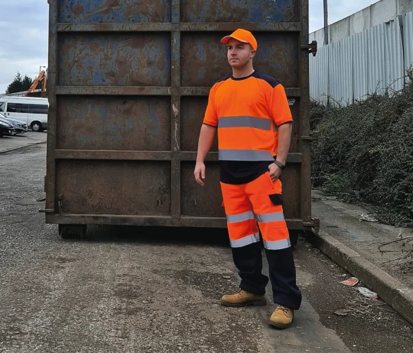 Tweekleurig veiligheids-T-shirt