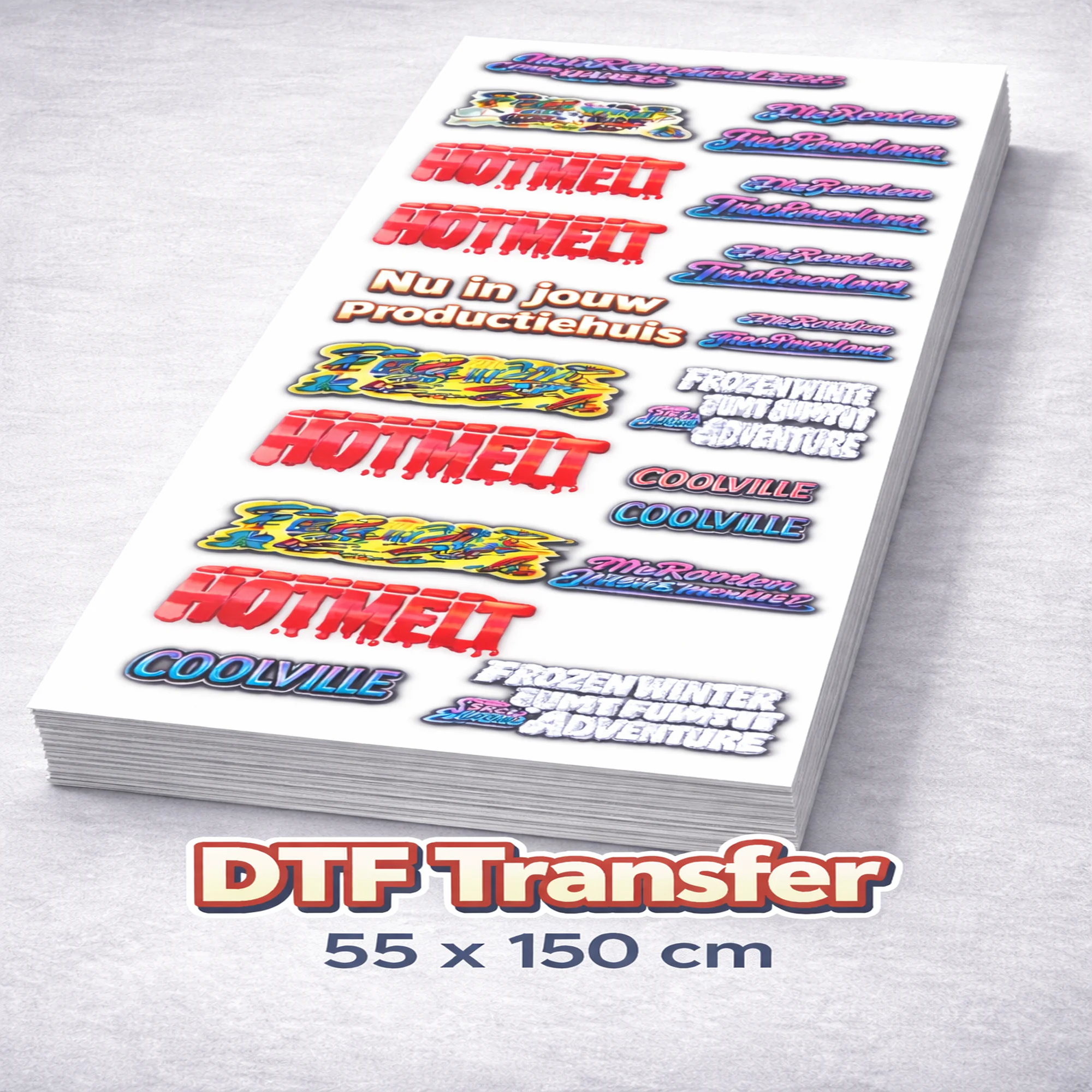 dtf transfer 55x150