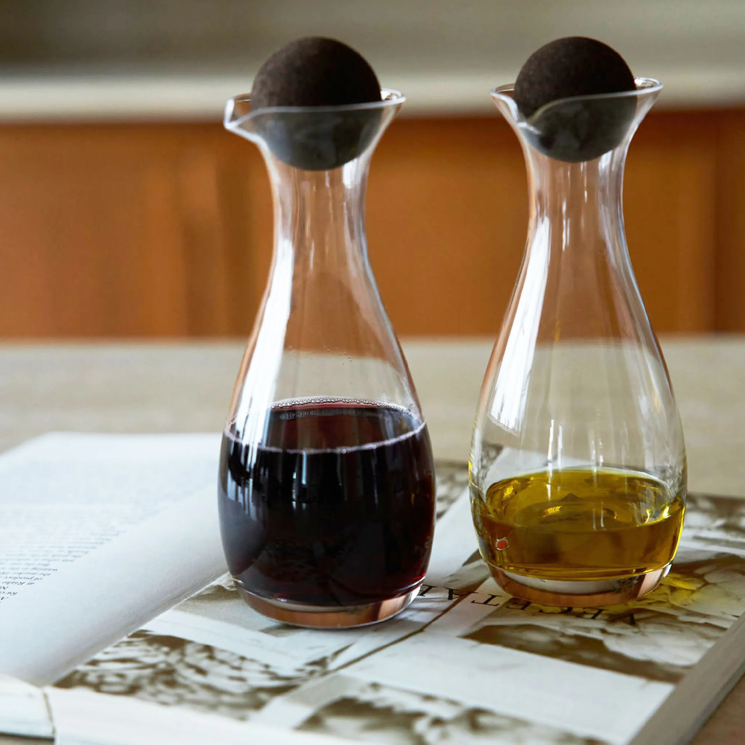 Sagaform Nature Karaf olie/azijn met kurkstopper 2 st. 300ml