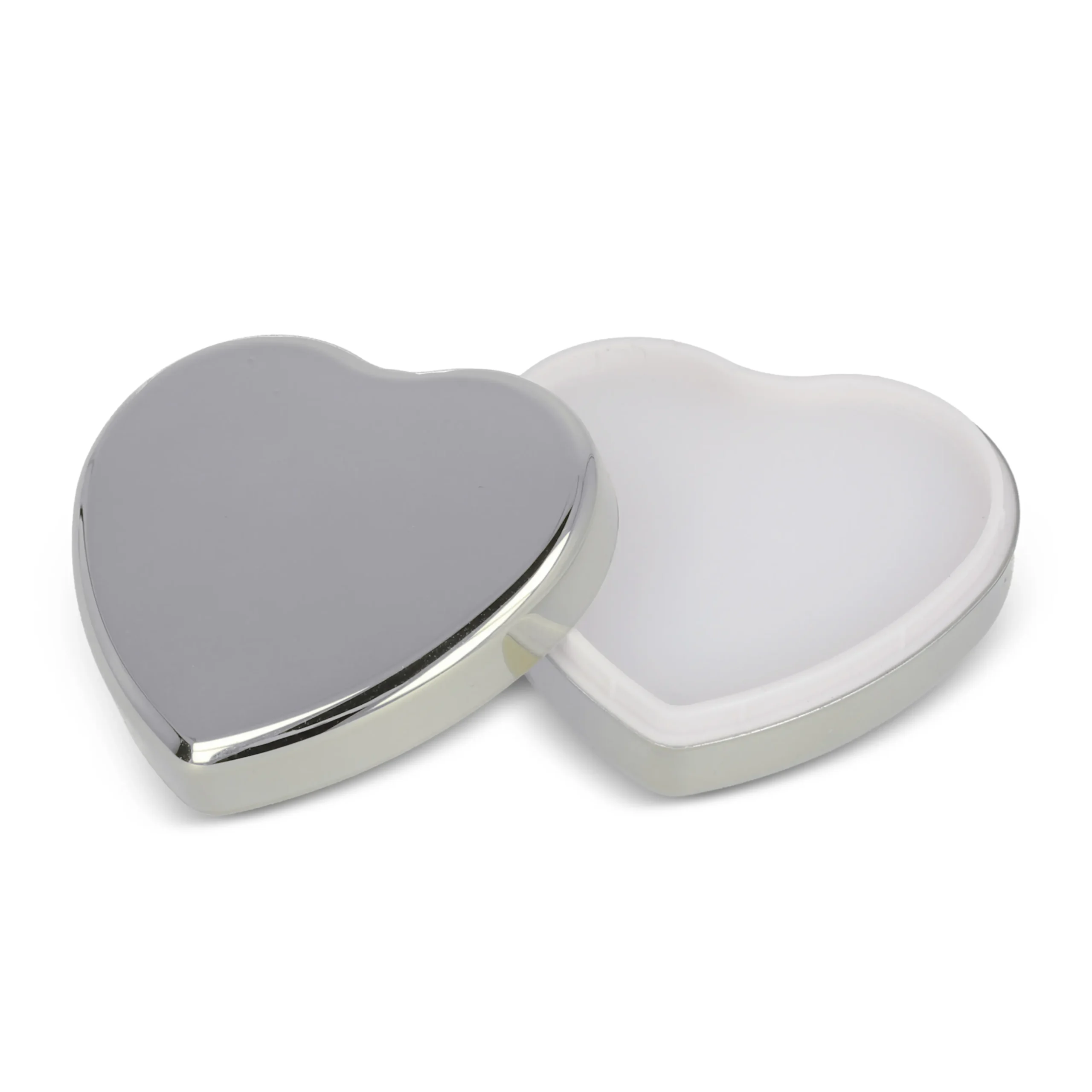 Platte metallic lippenbalsem in hartvorm - Afbeelding 3