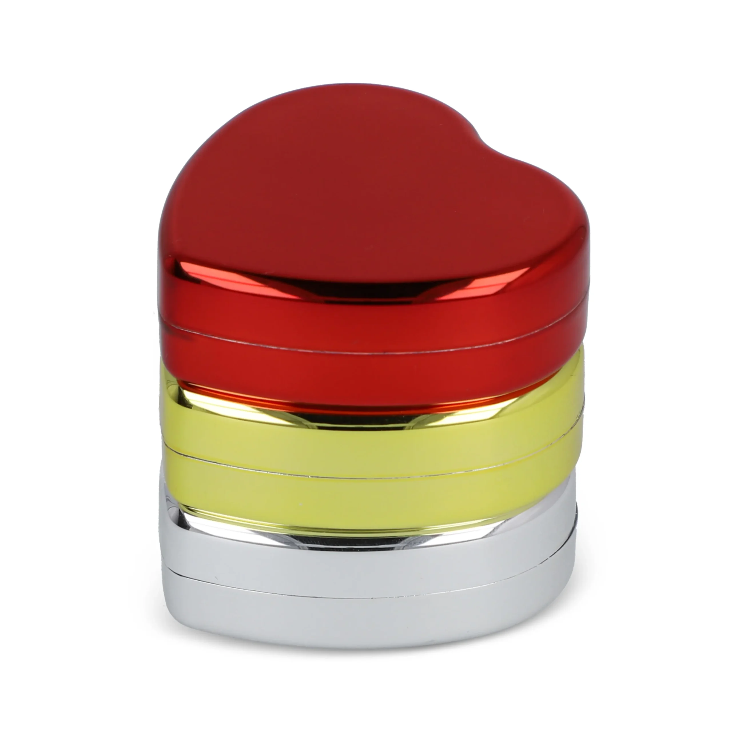 Platte metallic lippenbalsem in hartvorm - Afbeelding 5