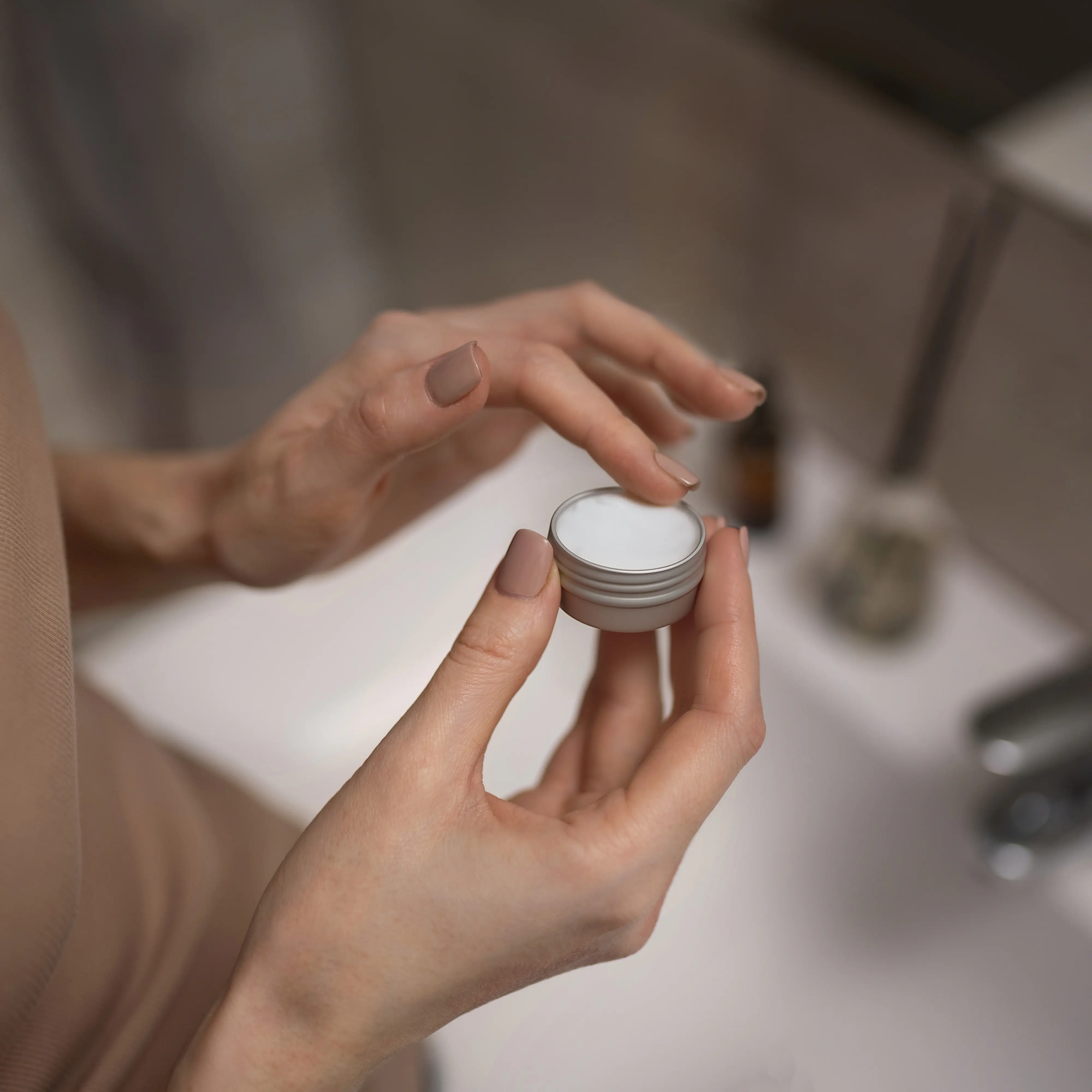 Lipbalm rond gerecycled aluminium blikje