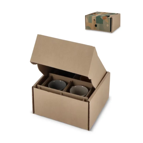 Custommade geschenkdoos voor 4 mokken 24.3 x 24.3 x 9.9 cm