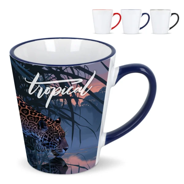 Mok subli Melbourne gekleurde rand & handvat 300ml