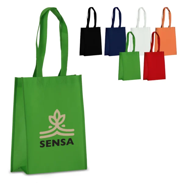 R-PET Draagtas gelamineerd non-woven 24 x 11 x 30cm 105g/m²