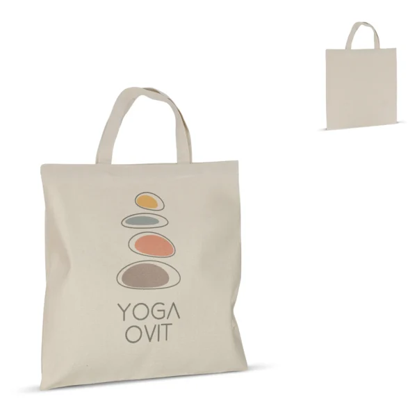 Schoudertas katoen ecru OEKO-TEX® kort 220g/m² 38x42 cm