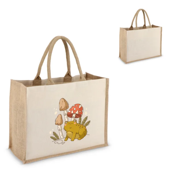 Jute-Katoen Tote OEKO-TEX® 42.5 x 19 x 32 cm 320g/m²