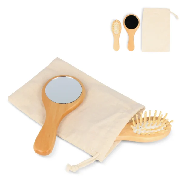 Schima superba hout Borstel Spiegel set