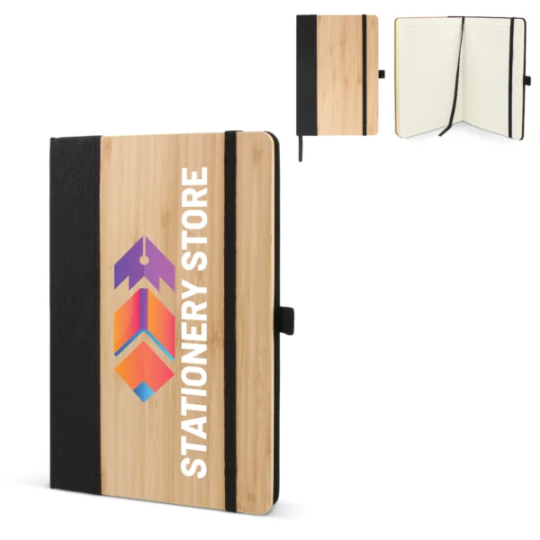 Notitieboek bamboe; R-PET A5