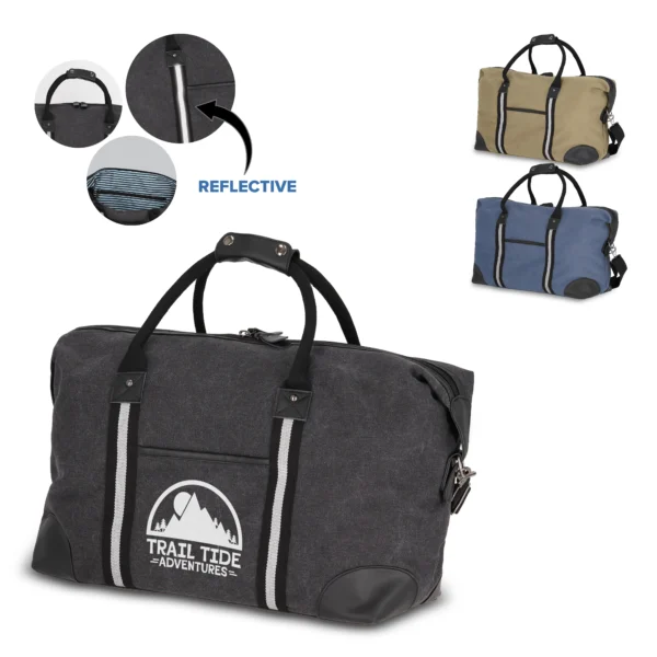 Gerecycled katoenen canvas weekendtas Harper