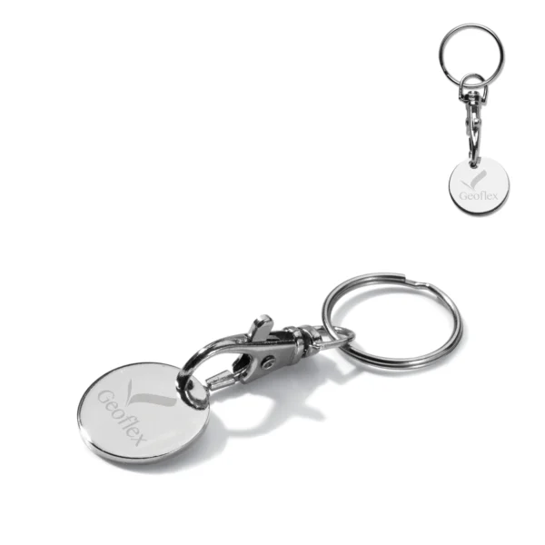 Sleutelhanger winkelwagenmuntje